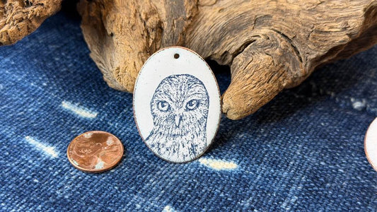 Laser-Etched Enamel Pendant by Andrew Thornton