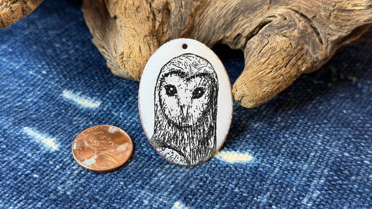 Laser-Etched Enamel Pendant by Andrew Thornton