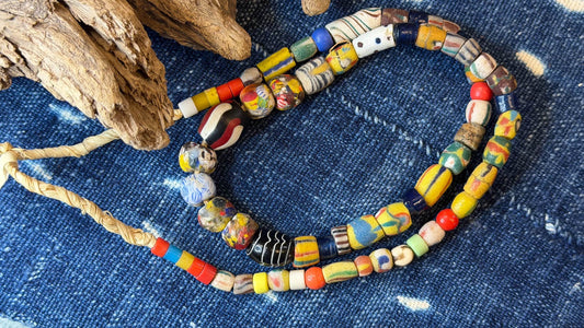 West African Mixed Trade Bead Strand