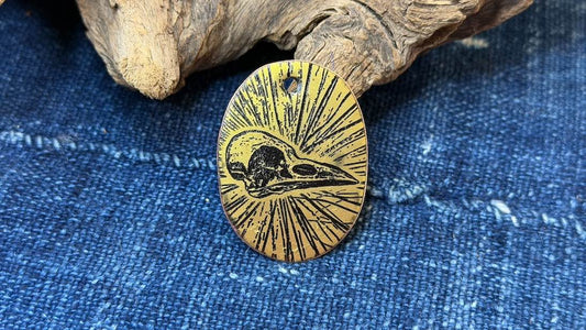 Laser-Etched Enamel Pendant by Andrew Thornton