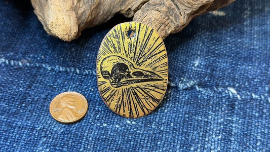 Laser-Etched Enamel Pendant by Andrew Thornton