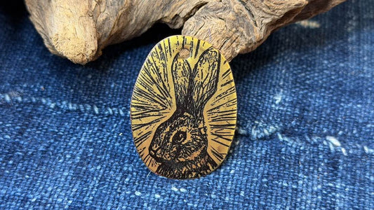 Laser-Etched Enamel Pendant by Andrew Thornton