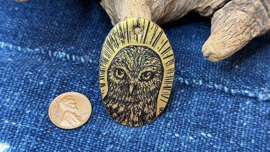 Laser-Etched Enamel Pendant by Andrew Thornton