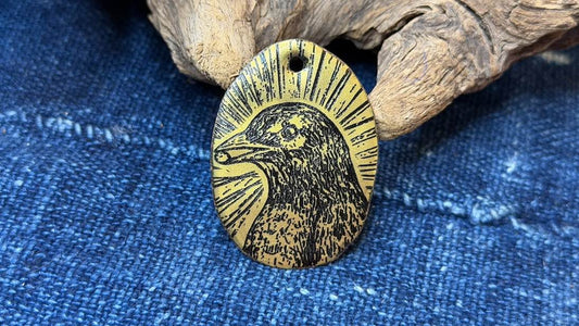 Laser-Etched Enamel Pendant by Andrew Thornton