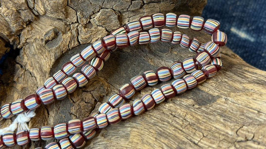 Indonesian Glass Bead Strand - 5mm - 7mm - 24"