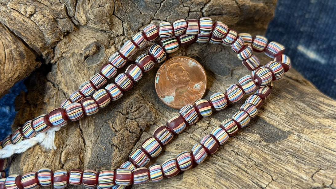 Indonesian Glass Bead Strand - 5mm - 7mm - 24"