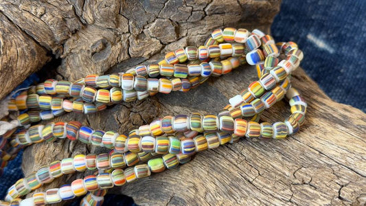 Indonesian Glass Bead Strand - 5mm - 7mm - 24"