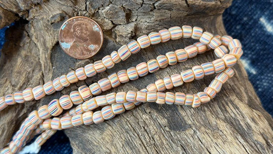 Indonesian Glass Bead Strand - 5mm - 7mm - 24"