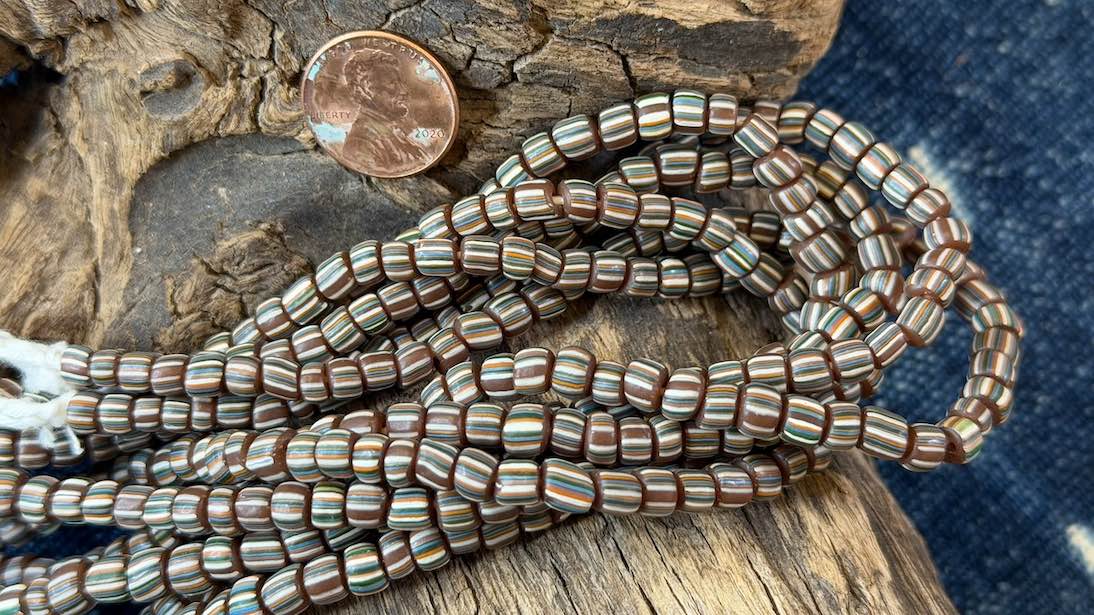 Indonesian Glass Bead Strand - 5mm - 7mm - 24"