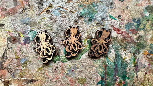 AG Wooden Charm—Octopus