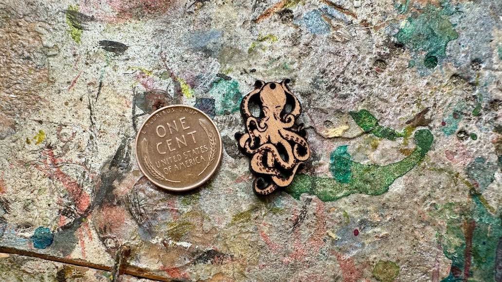 AG Wooden Charm—Octopus