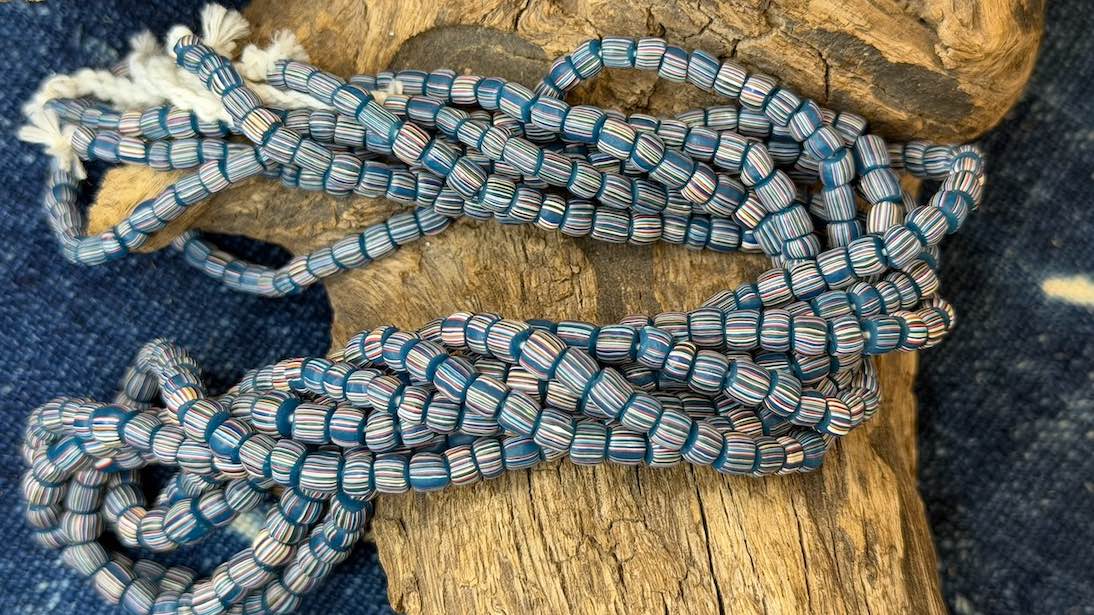Indonesian Glass Bead Strand - 5mm - 7mm - 24"