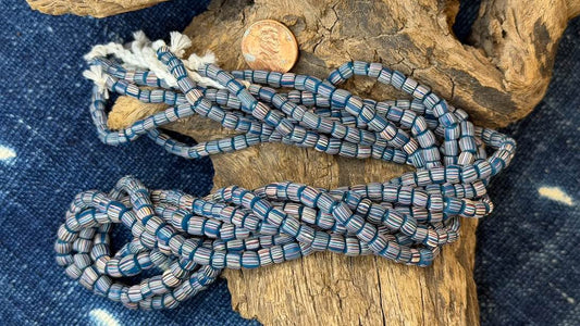 Indonesian Glass Bead Strand - 5mm - 7mm - 24"