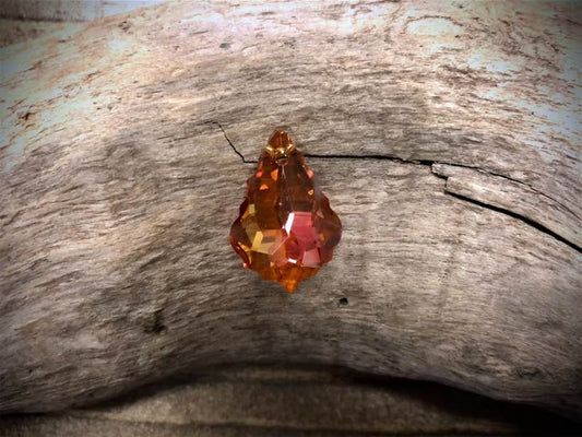 European Crystal Faceted Baroque Pendant - Sunrise