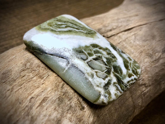 Moss Agate Rounded Rectangle Pendant