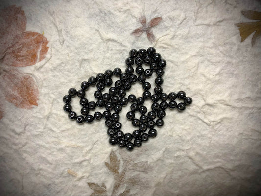 Magnetic Hematite 4mm Round Beads