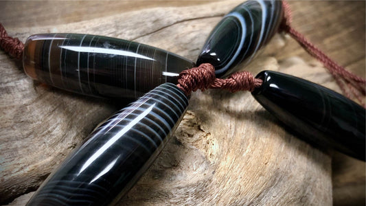 Sardonyx Barrel Beads - 38mm x 13mm to 45mm x 15mm