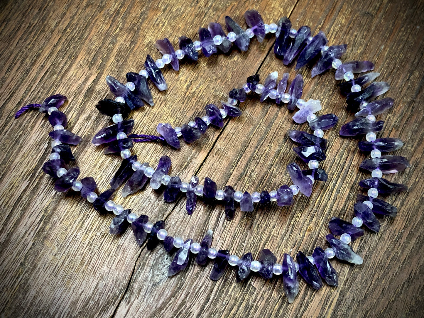 Amethyst 10-20mm Top Drilled Rough Chip Beads