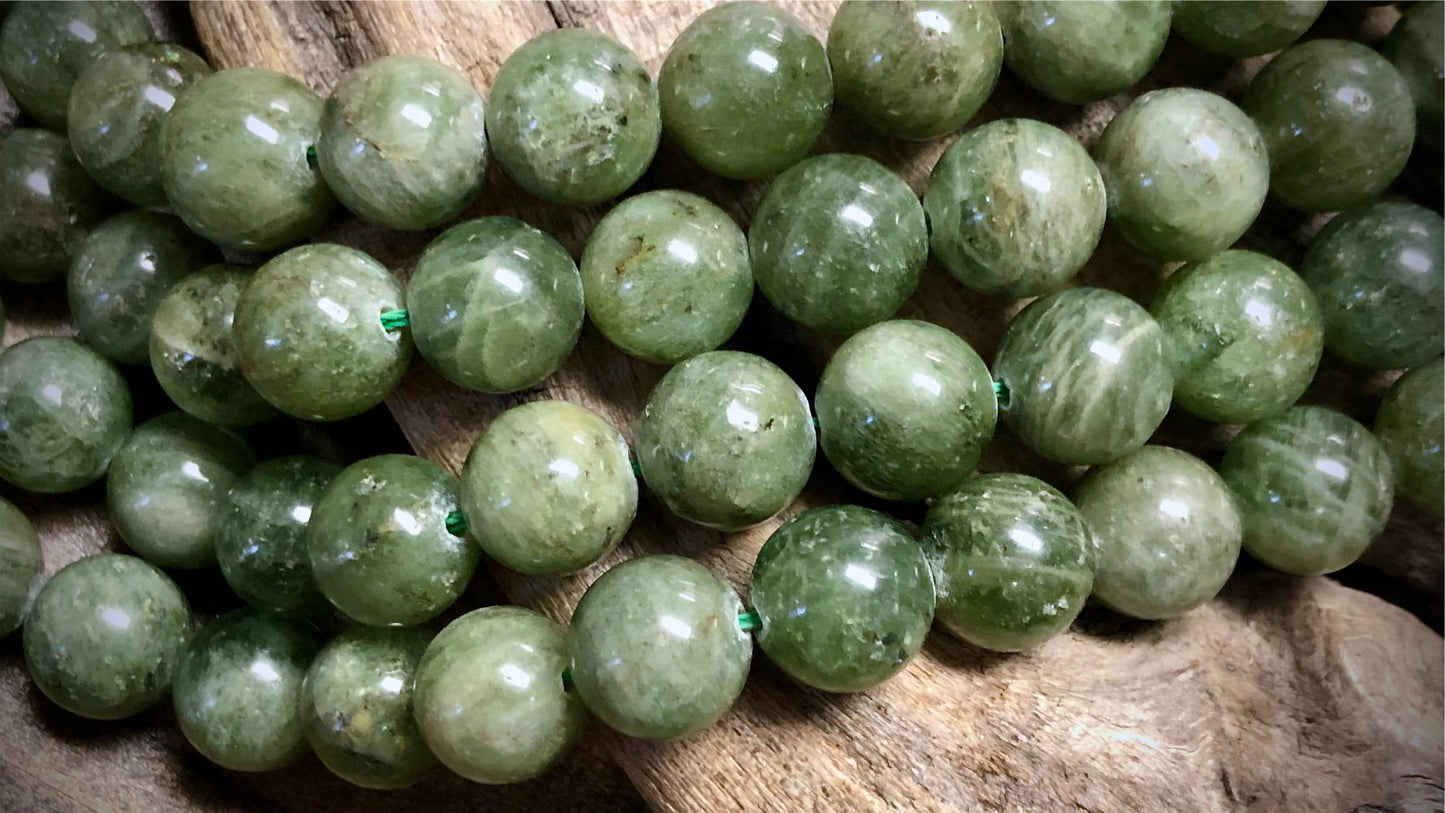 AAA Green Agate Smooth Rounds Bead Strand - 10mm - 15.5"