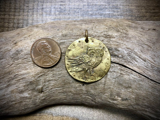 Owl Pendant - Gold Tone