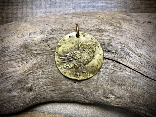 Owl Pendant - Gold Tone