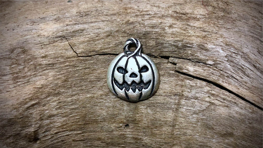 Halloween Charm - Jack O' Lantern - Silver Tone