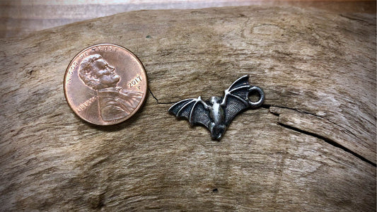 Halloween Charm - Bat - Silver Tone
