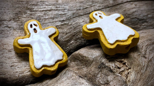 Peruvian Ceramic Ghost Bead