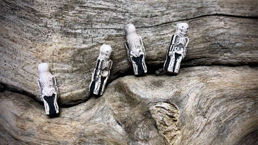 Peruvian Ceramic Skeleton Bead