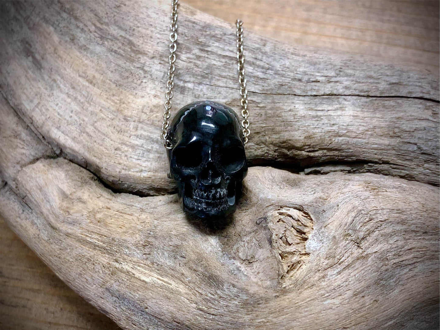 Small Hand-Carved Skull Pendant