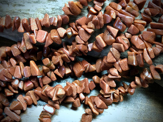 Goldstone Chips - 8mm to 10mm - 34”
