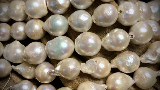 Large Natural Baroque Pearl Strand - 16mm to 22mm - 15.5"