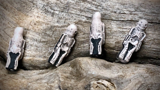 Peruvian Ceramic Skeleton Bead