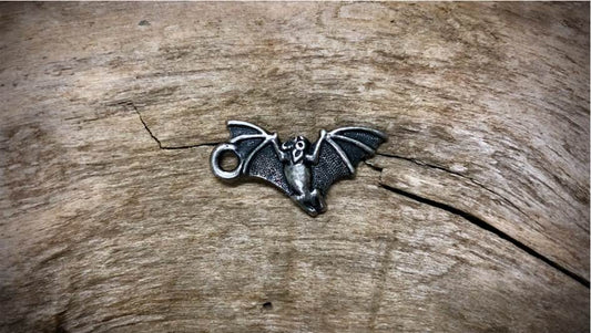 Halloween Charm - Bat - Silver Tone