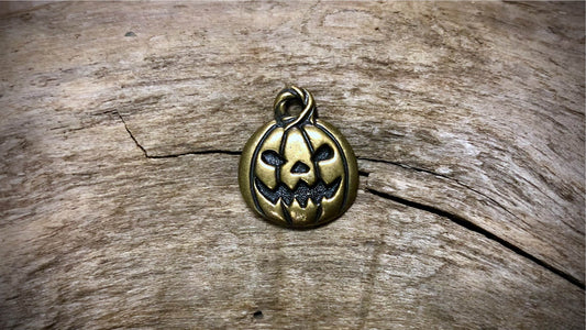 Halloween Charm - Jack O' Lantern - Bronze Tone