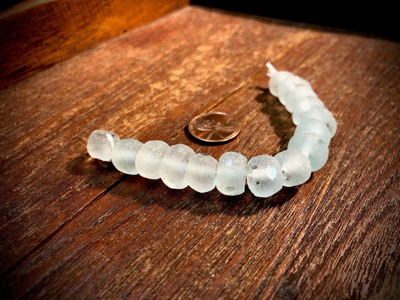 Recycled Glass Beads—Light Aqua
