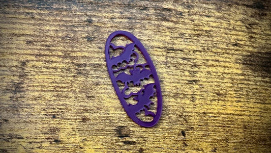 Acrylic Cutout Pendant—Bats—Hauntingly Purple