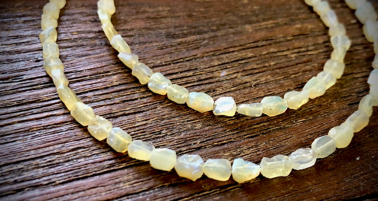 Strand of Ethiopian Opal Small Nugget Beads