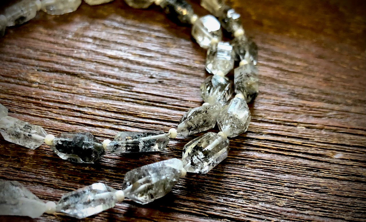 Strand of Herkimer Diamond Beads