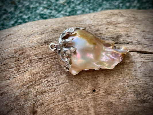 Baroque Pearl & Sterling Silver Pendant