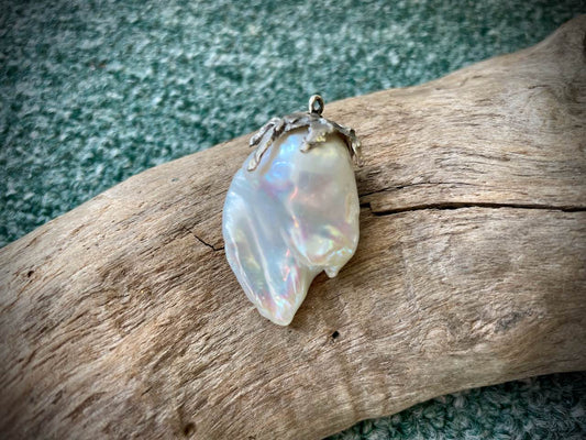 Baroque Pearl & Sterling Silver Pendant