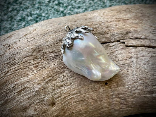 Baroque Pearl & Sterling Silver Pendant