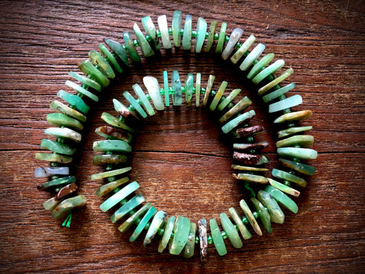 Chrysoprase Disc Bead Strand