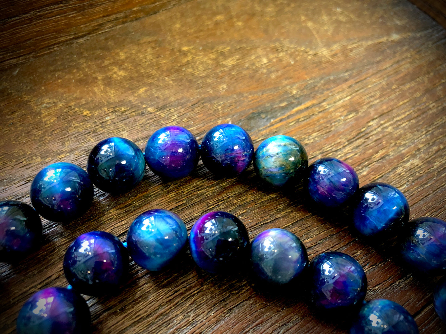 Galaxy Tiger Eye Round Beads - 12mm