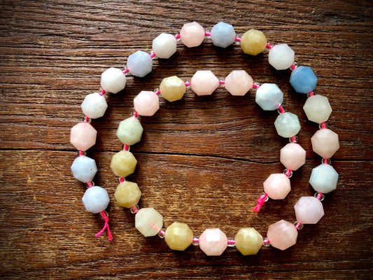 Beryl Faceted Barrel Bead Strand