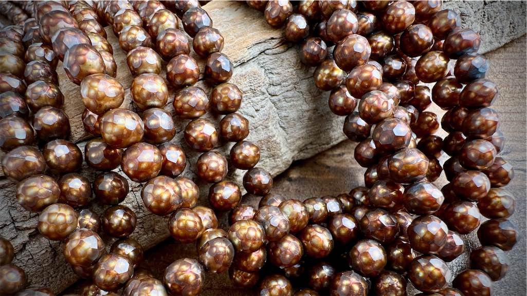 Freshwater Pearls - Faceted Bronze - 6mm - 16"