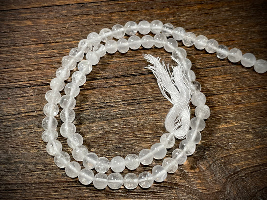 White Quartz 5mm-6mm Round Beads