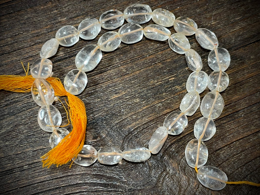 Citrine 12mm x 8mm Pebble Beads