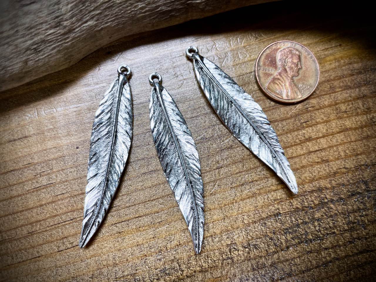 Feather Pendant - Silver Plated