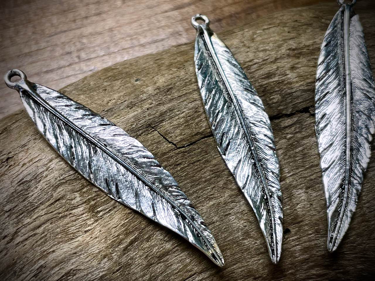 Feather Pendant - Silver Plated